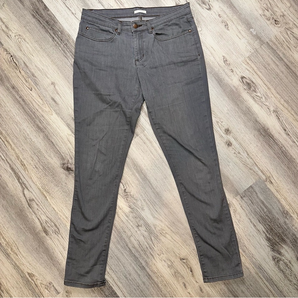 💝Eileen Fisher Organic Cotton Gray Stretch Slim Women's Jeans Size 10